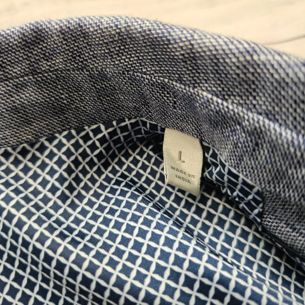 Baird & Mcnutt Murano Blue Linen Blazer Jacket Sports Coat Mens Large Slim Fit